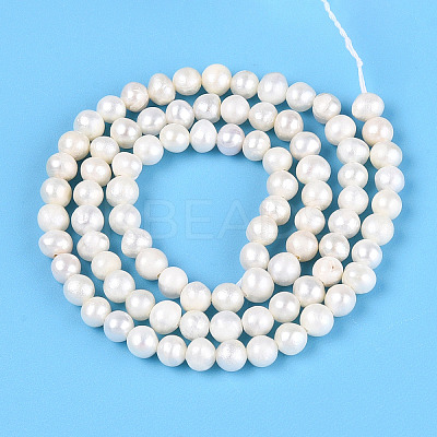 Natural Cultured Freshwater Pearl Beads Strands PEAR-N013-04G-1
