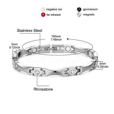 Stainless Steel Panther Chain Watch Band Bracelets JB676C-1