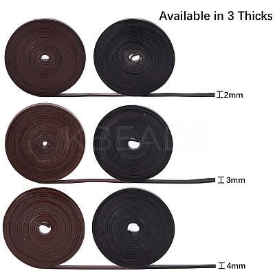 Flat Cowhide Leather Cord WL-GF0001-08B-02-1