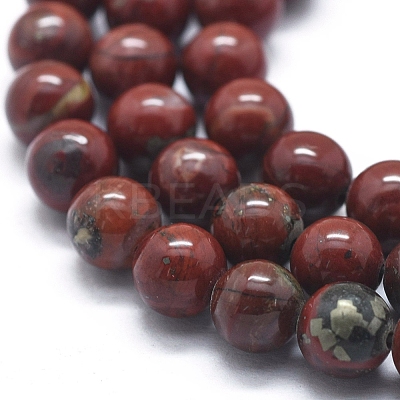 Natural Red Rainbow Jasper Beads Strands G-F678-42-1