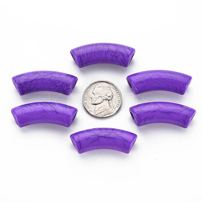 Opaque Crackle Acrylic Beads MACR-S372-001N-011-1