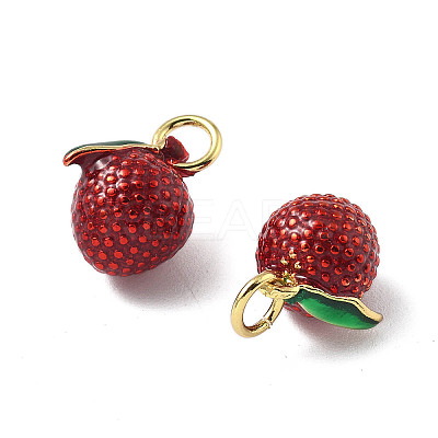Brass Enamel Pendants KK-R229-07G-03-1