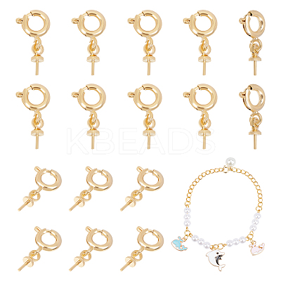 20Pcs Brass Spring Ring Clasps KK-AR0002-86-1