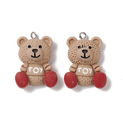 10Pcs Opaque Resin Pendants RESI-FP0001-23-1