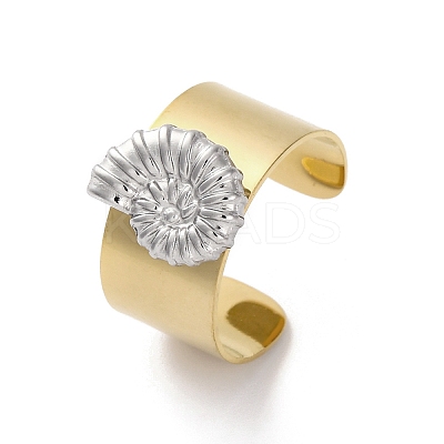 304 Stainless Steel Open Cuff Rings RJEW-K258-08GP-10-1