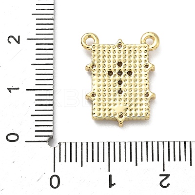 Brass Micro Pave Cubic Zirconia Pendants KK-C156-26G-1