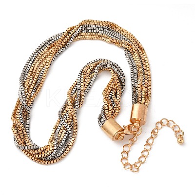 Iron Box Chain Necklaces NJEW-U046-03GP-1