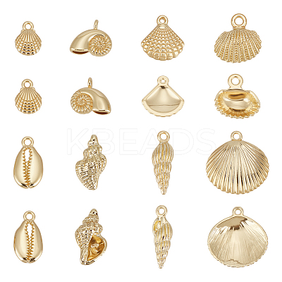 16Pcs 8 Styles Alloy Pendants TIBEP-BC0001-05-1