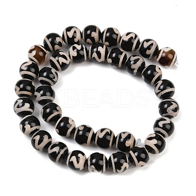 Tibetan Style dZi Beads Strands G-G328-A11-10mm-1