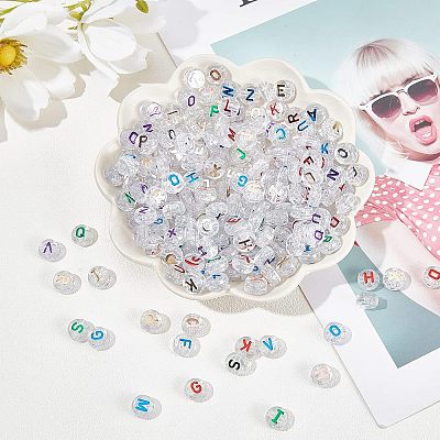 Plating Transparent Acrylic Beads MACR-CA0001-01-1