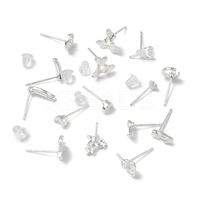 2 Pairs Alloy Stud Earrings for Women EJEW-FS0001-27L-1