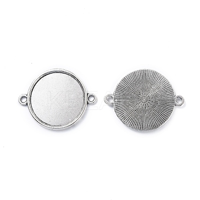 Tibetan Style Alloy Cabochon Connector Settings TIBE-M022-11AS-1