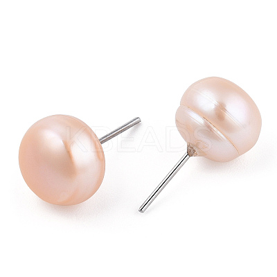 Natural Pearl Stud Earrings PEAR-N020-09C-1