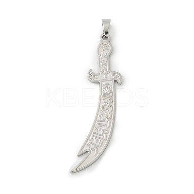 304 Stainless Steel Big Pendants STAS-F326-20P-1