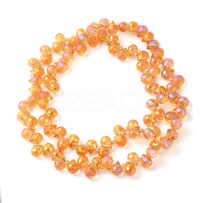 Electroplate Glass Beads Strands EGLA-D030-17M-1