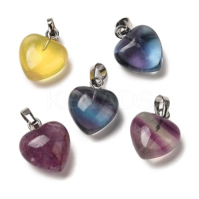 Natural Fluorite Pendants G-C155-02C-P-1