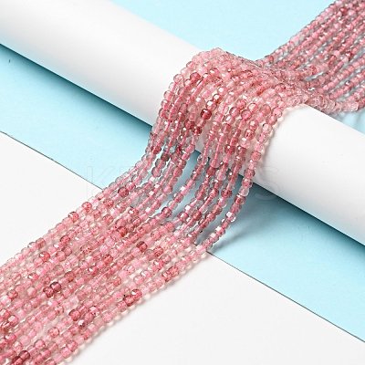 Natural Strawberry Quartz Beads Strands G-D470-08-1