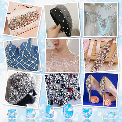 106pcs 6 Style Sew On Rhinestone FIND-OC0004-09E-1
