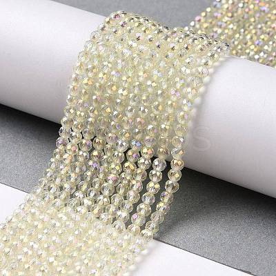 Electroplate Transparent Glass Beads Strands X1-GLAA-H021-01B-FR04-1