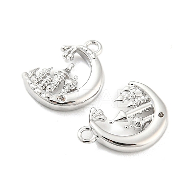 Brass Micro Pave Cubic Zirconia Pendants KK-E090-20P-1
