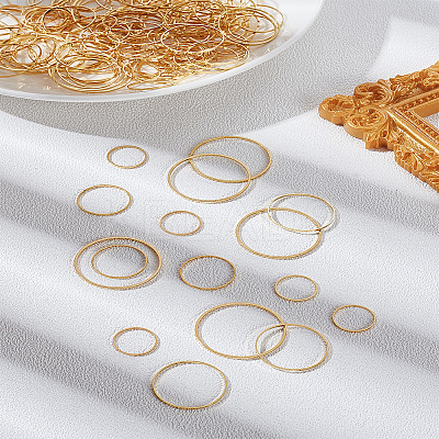 160Pcs 4 Colors Brass Linking Rings KK-LP0001-81G-1