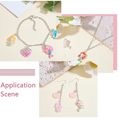 32Pcs 8 Styles Opaque & Transparent Resin Pendants RESI-SZ0001-93-1