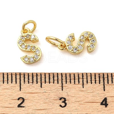 Brass Micro Pave Cubic Zirconia Pendants KK-M273-02G-S-1