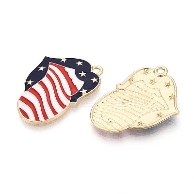 Independence Day Alloy Enamel Pendants ENAM-T022-46KCG-1