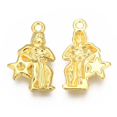 Golden Plated Alloy Pendant Rhinestone Settings PALLOY-WH0067-15G-11-1
