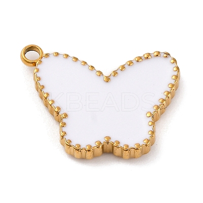 Ion Plating(IP) 304 Stainless Steel Enamel Pendants STAS-A102-01G-01-1