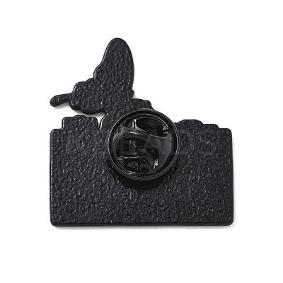 Camera with Butterfly Enamel Pins JEWB-D308-02B-EB-1