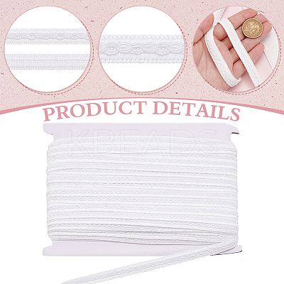 Polyester Braided Ribbons for Curtain Decoration SRIB-WH0011-208A-1