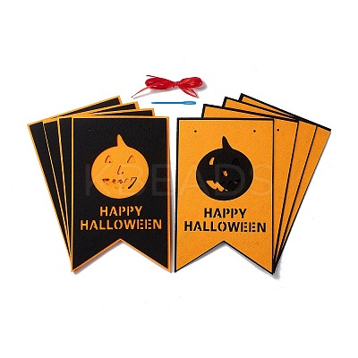 16Pcs 2 Color Flag Felt Ornaments LS-DIY-B054-02C-1