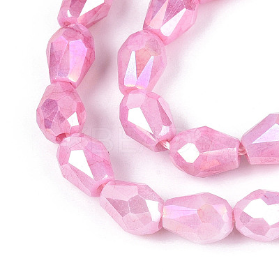 Anti-Tarnish Electroplate Glass Beads Strands X-GLAA-T025-13A-06-1