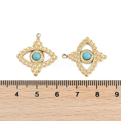 Synthetic Turquoise Eye Pendants STAS-I325-138G-1