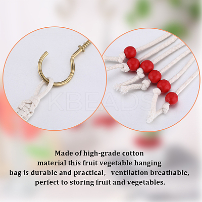 Wood Bead Banana Hangers AJEW-WH0415-10A-1