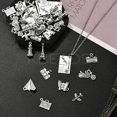 45Pcs 9 Styles Tibetan Style Alloy Pendants FIND-YW0007-19-1