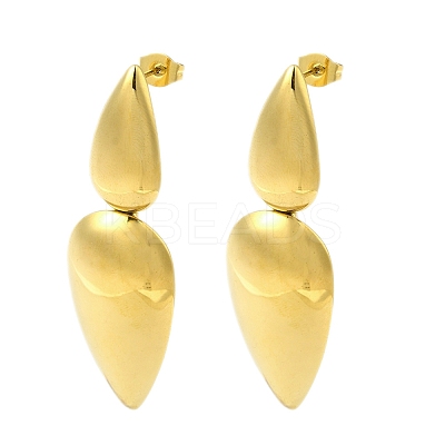 304 Stainless Steel Dangle Stud Earrings for Women EJEW-Z303-09G-1