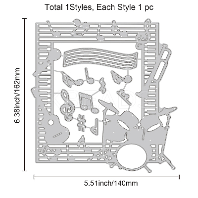 Carbon Steel Cutting Dies Stencils DIY-WH0309-512-1