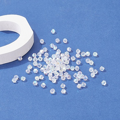 500Pcs Faceted Bicone Electroplate Glass Beads Strands EGLA-YW0001-08-1