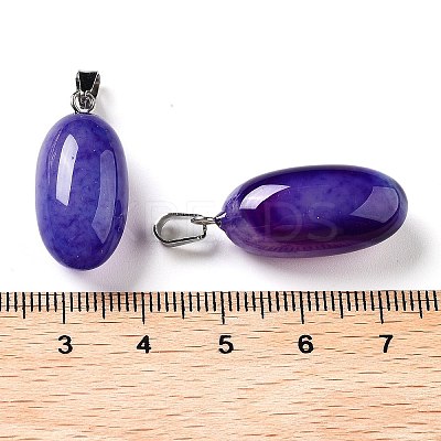 Natural Agate Dyed Pendants G-Q016-03D-1
