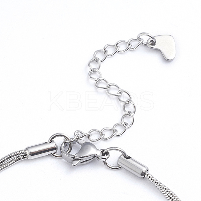 304 Stainless Steel 2-strand Round Snake Chain Bracelets BJEW-L673-014-GP-1