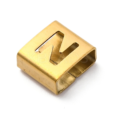 Ion Plating(IP) 304 Stainless Steel Square Slide Charms STAS-L132-19N-G-1