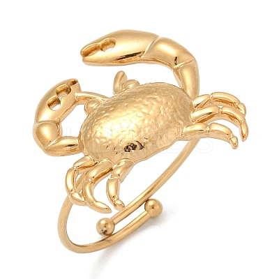 304 Stainless Steel Open Cuff Rings for Women RJEW-U061-01G-1