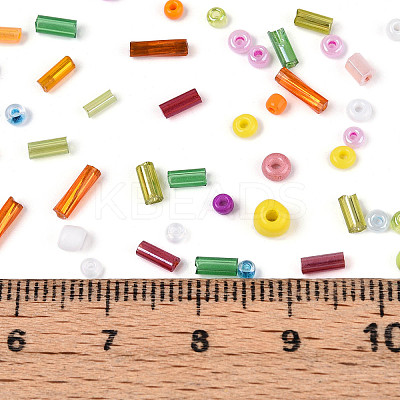 Mixed Electroplate and Non-electroplating Glass Seed Beads GLAA-SZC0007-02C-1