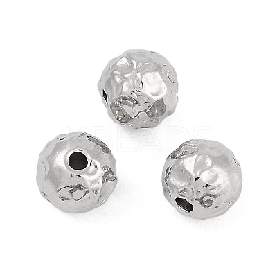 Anti-Tarnish Textured 316 Surgical Stainless Steel Beads STAS-M106-01E-P-1