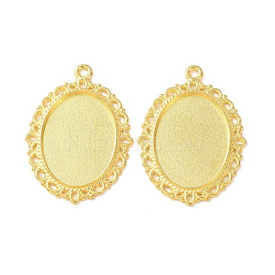 Tibetan Style Oval Alloy Pendant Cabochon Settings LS-TIBEP-Q054-44G-NR-1