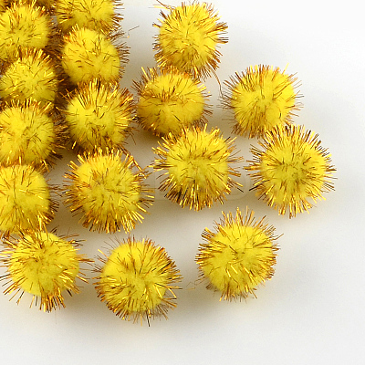 Handmade DIY Doll Craft Pom Pom Yarn Pom Pom Balls AJEW-R046-1.0cm-M-1