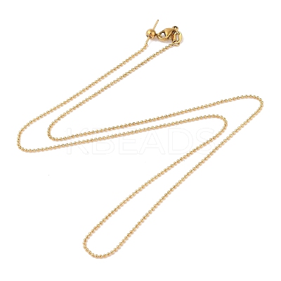 PVD Vacuum Plating 304 Stainless Steel Ball Chain Necklaces STAS-M065-19G-1
