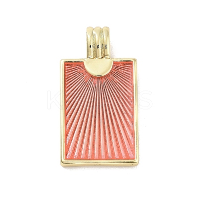 Real 18K Gold Plated Rack Plating Brass Enamel Pendants KK-M293-43G-04-1